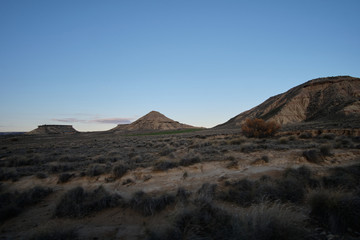 Panoramic of the Bardenas desert in Spain