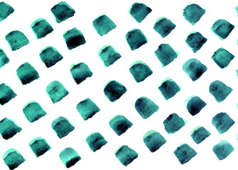 Materiał do szycia Set of watercolor stain. Watercolour elements for design. Grunge hand drawn brush strokes.Ink splatters. Painted objects.