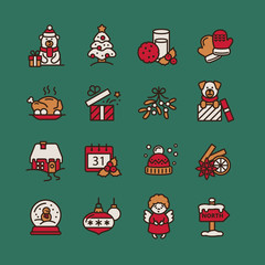 Christmas Food and Drink Icons