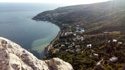 View of the village of Blue Bay from Mount Cat in the Crimea