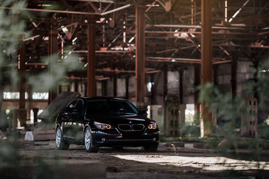 Rivne, Ukraine - December 08, 2019: Original BMW 5 series e60 