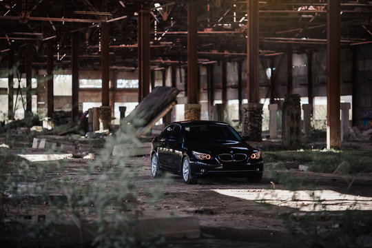 Rivne, Ukraine - December 08, 2019: Original BMW 5 series e60 