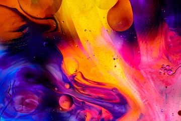 Fototapeten Abstract colorful background. Oil and water drops. Rainbow blurred texture. 3d render illustration © Renat