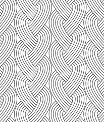 Vector geometric seamless pattern. Modern geometric background with interwoven stripes.