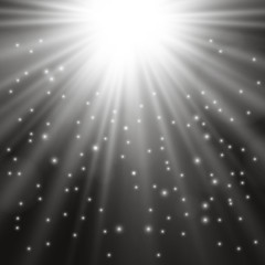  Special lens flash, light effect. The flash blinks with beams and a searchlight. silt White glowing light. Beautiful star Light from the rays. Backlit sun. Bright beautiful star. Sunlight. Flare.