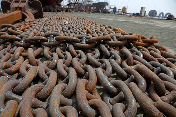 Ship anchor chain