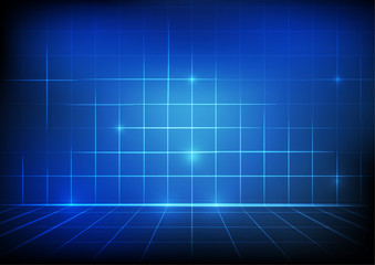 Vector : Abstract grid on blue background
