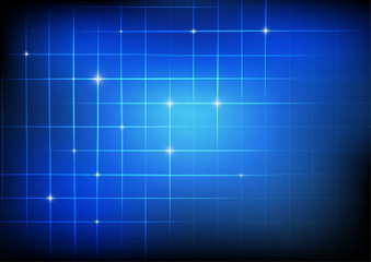 Vector : Abstract grid on blue background