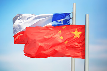 Flags of Chile and China