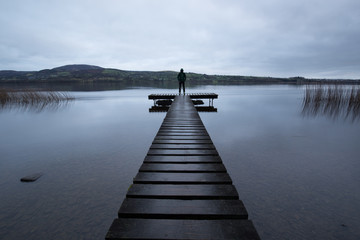 Obraz premium pier on the lake