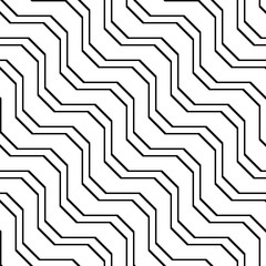 Design seamless monochrome zigzag pattern