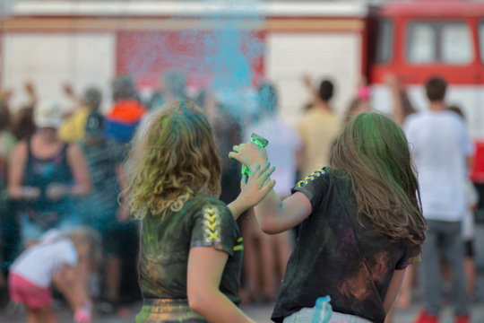 holi - splash of colors - Basanta Utsav - Hindu colors festival, festival of spring,  festival of love, 