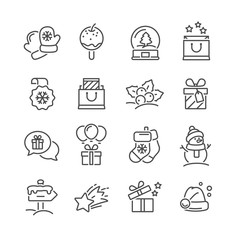 Set of Christmas icons for design and decoration