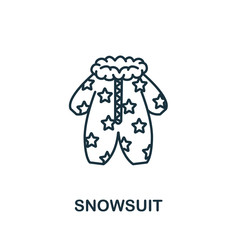 Snowsuit icon from winter collection. Simple line element Snowsuit symbol for templates, web design and infographics