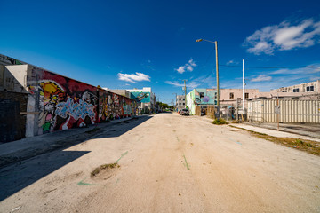 Industrial district Miami Wynwood art graffiti walls