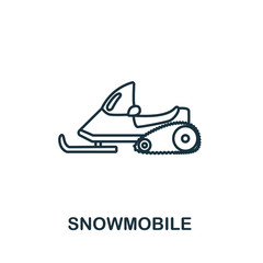 Snowmobile icon from winter collection. Simple line element Snowmobile for templates, web design and infographics