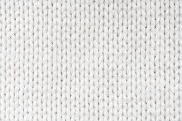 White Knit Fabric Background. Wool Sweater Texture Close Up - Powered by Adobe