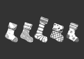 Illustration of christmas stockings