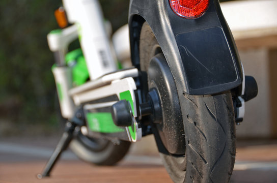 Electric scooter close up
