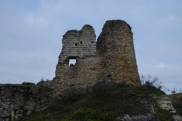 Fototapeta na wymiar Castle ruins at fall