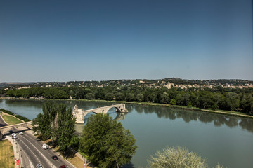 Fototapeta na wymiar The Saint Bénézet bridge, known as the Avignon bridge,