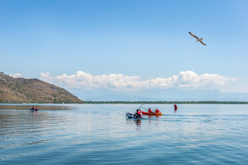Kayaking on Scadar Lake