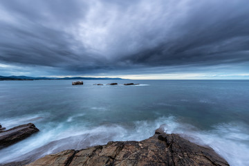 Storm sunset on the Cantabrian coast!