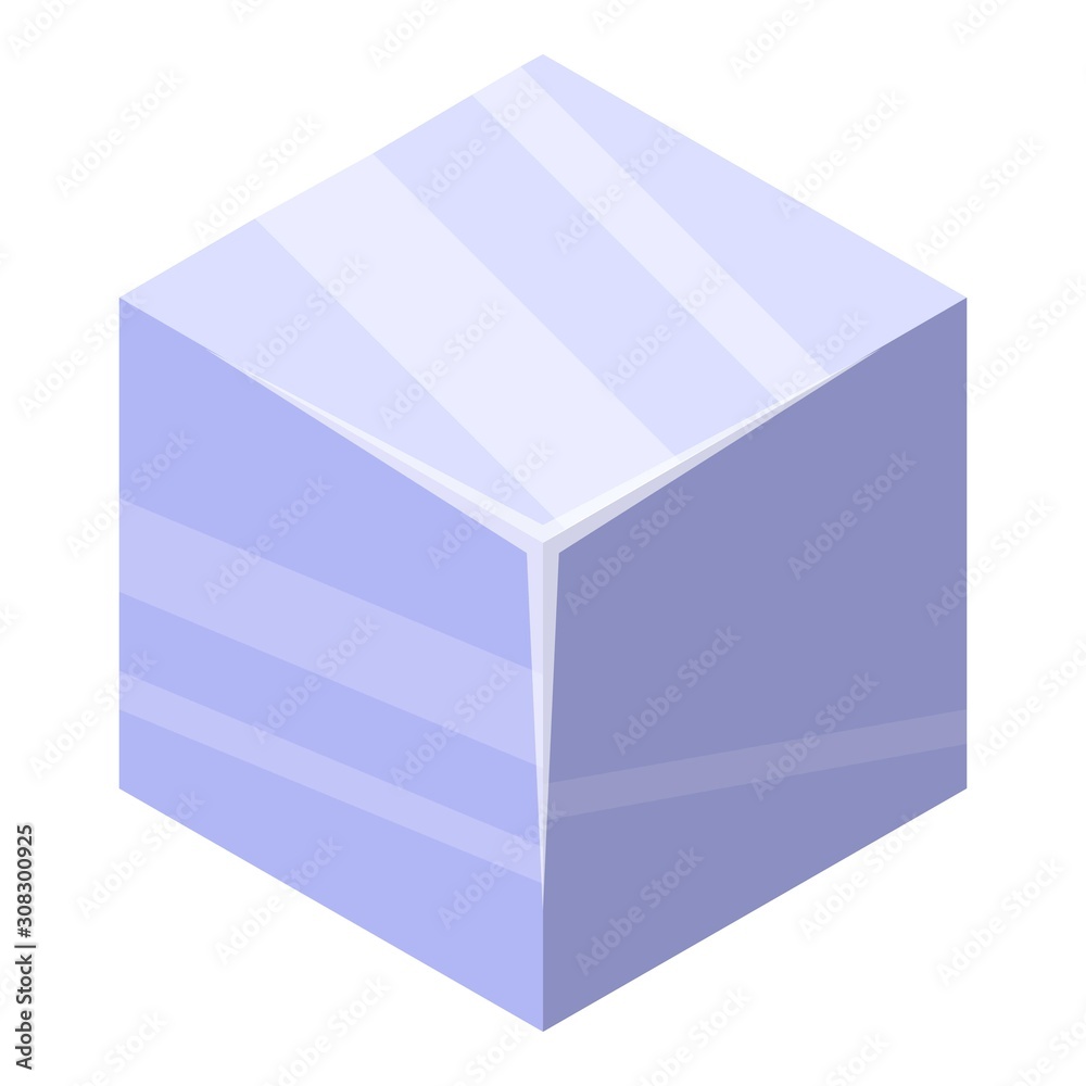 Poster ice cube icon. isometric of ice cube vector icon for web design isolated on white background