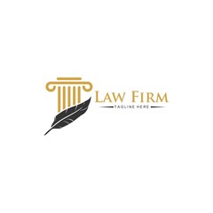 Pillar Vector Icon, Law Firm Logo Template, attorney, lawyer service  vector Illustration