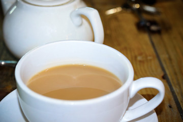 Cup of tea on a table