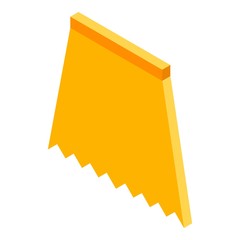 Yellow skirt icon. Isometric of yellow skirt vector icon for web design isolated on white background