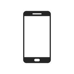 Vector Phone icon isolated. Black smartphone icon