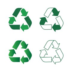 recycle icon set. Recycle vector symbols.