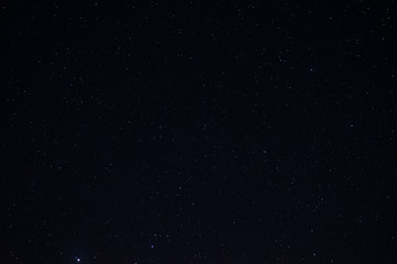 Stars in the night sky close up