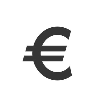 Vector Euro money icon isolated.