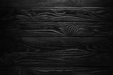 Black Wooden Plank Background with Vignette