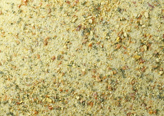 Spice mix for soups and food background and texture