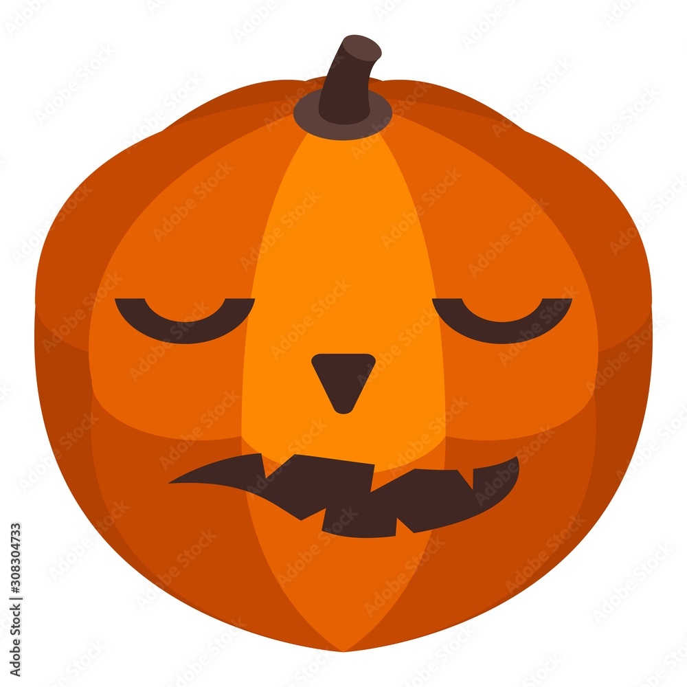 Sticker pumpkin icon. isometric of pumpkin vector icon for web design isolated on white background - Stickers