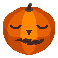 Pumpkin icon. Isometric of pumpkin vector icon for web design isolated on white background