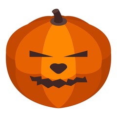Fear pumpkin icon. Isometric of fear pumpkin vector icon for web design isolated on white background