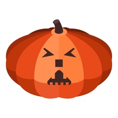 Ghost pumpkin icon. Isometric of ghost pumpkin vector icon for web design isolated on white background