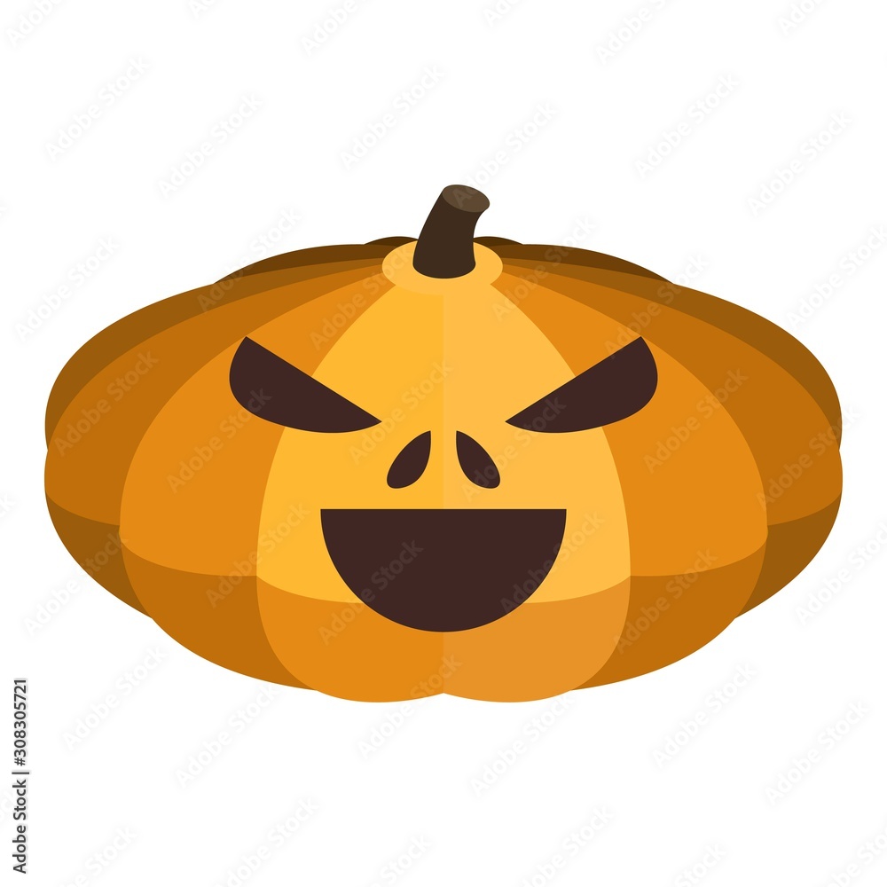 Poster creepy pumpkin icon. isometric of creepy pumpkin vector icon for web design isolated on white backgr - Posters