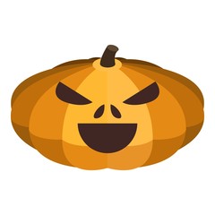Creepy pumpkin icon. Isometric of creepy pumpkin vector icon for web design isolated on white background