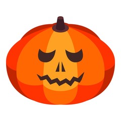 Bad halloween pumpkin icon. Isometric of bad halloween pumpkin vector icon for web design isolated on white background