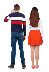 Back view of couple.