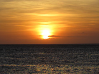 The dramatic color spectacle of the Brazilian sunset.