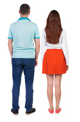 Back view of couple.