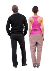 Fototapeta premium Back view of couple.