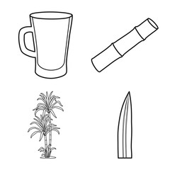 Isolated object of production and farm icon. Collection of production and organic stock symbol for web.