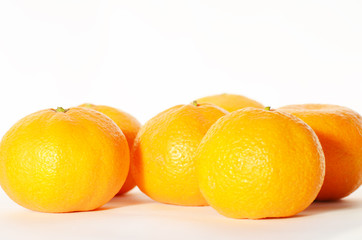 Close-up tangerines isolated , fruit photo